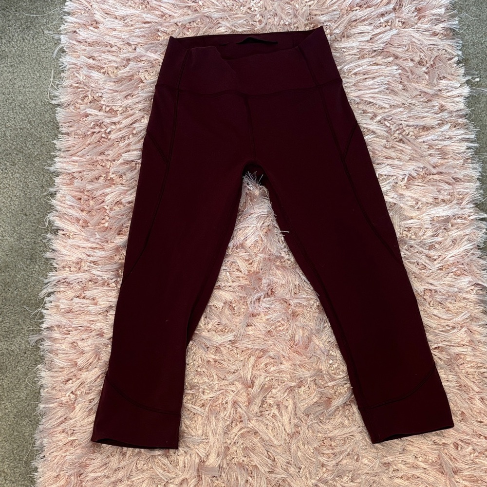 Women’s Maroon Leggings capris